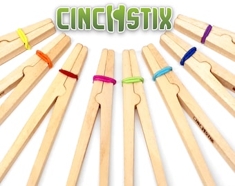 CinchStix - RAINBOW SET, Kids Chopsticks, Fun, Easy Chopsticks, Training Learning Helper