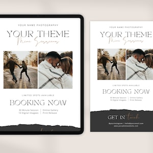 CANVA Mini Session Email Newsletter, Photo Session Email Template for Photographers, Spring Summer Fall Minis, Email Marketing NL001