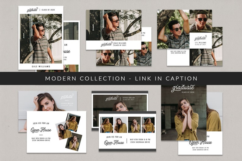 5x7 Graduation Card for Photographers Graduation Card Template Card A Modern