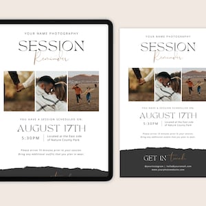 CANVA Sessieherinnering E-mailnieuwsbrief, E-mailsjabloon voor fotografen en creatieven, E-mailmarketing NL002
