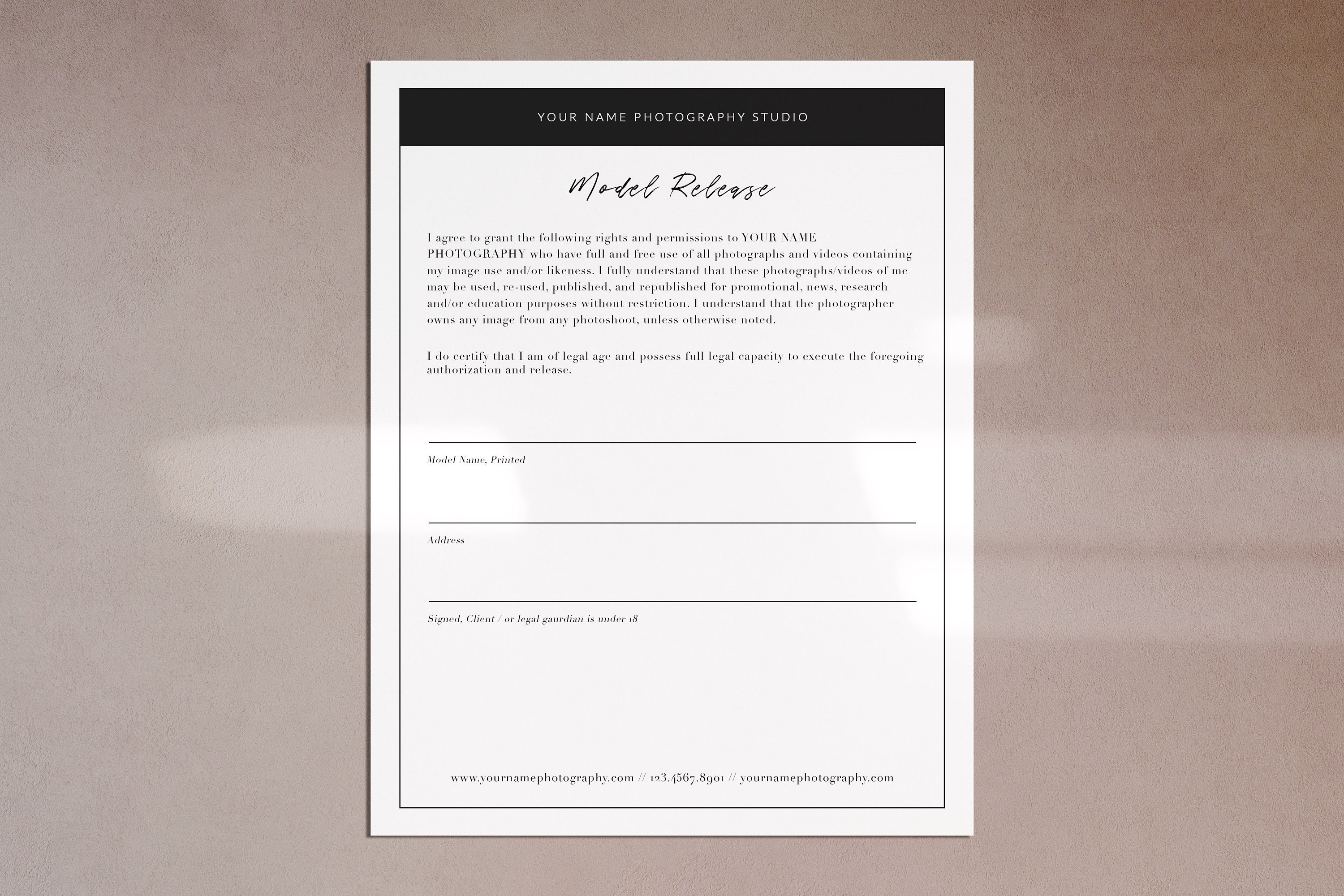 Dahlia Model | Template: Photography Form Release Release Photography Form Dahlia Template: | Model