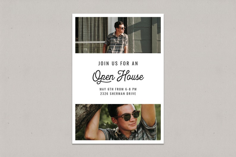 5x7 Graduation Card for Photographers Graduation Card Template Card A Modern