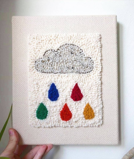 Cloud rainbow embroidery kit