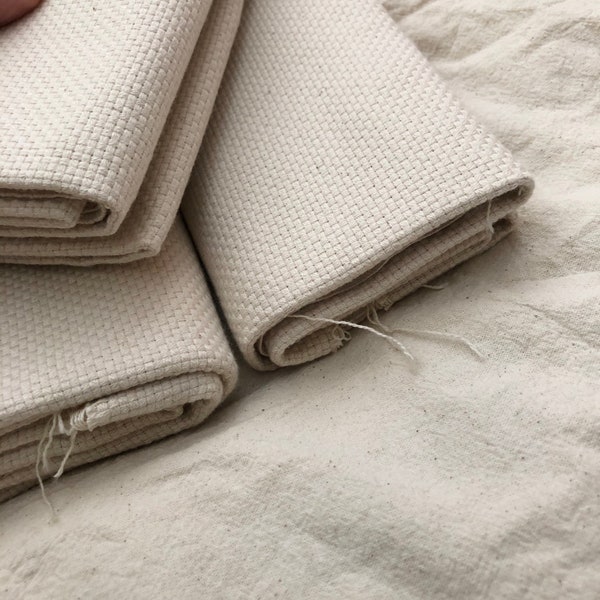 Tissu de moines, tissu de base pour aiguilletage, support pour accrocher des tapis, 100 % coton 12 pièces