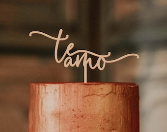 Te Amo, I love you Rustic Wedding or Anniversary Cake Topper // Mexico Destination Wedding // Boda, Fiesta, Pastel Para Novios, Te Quiero