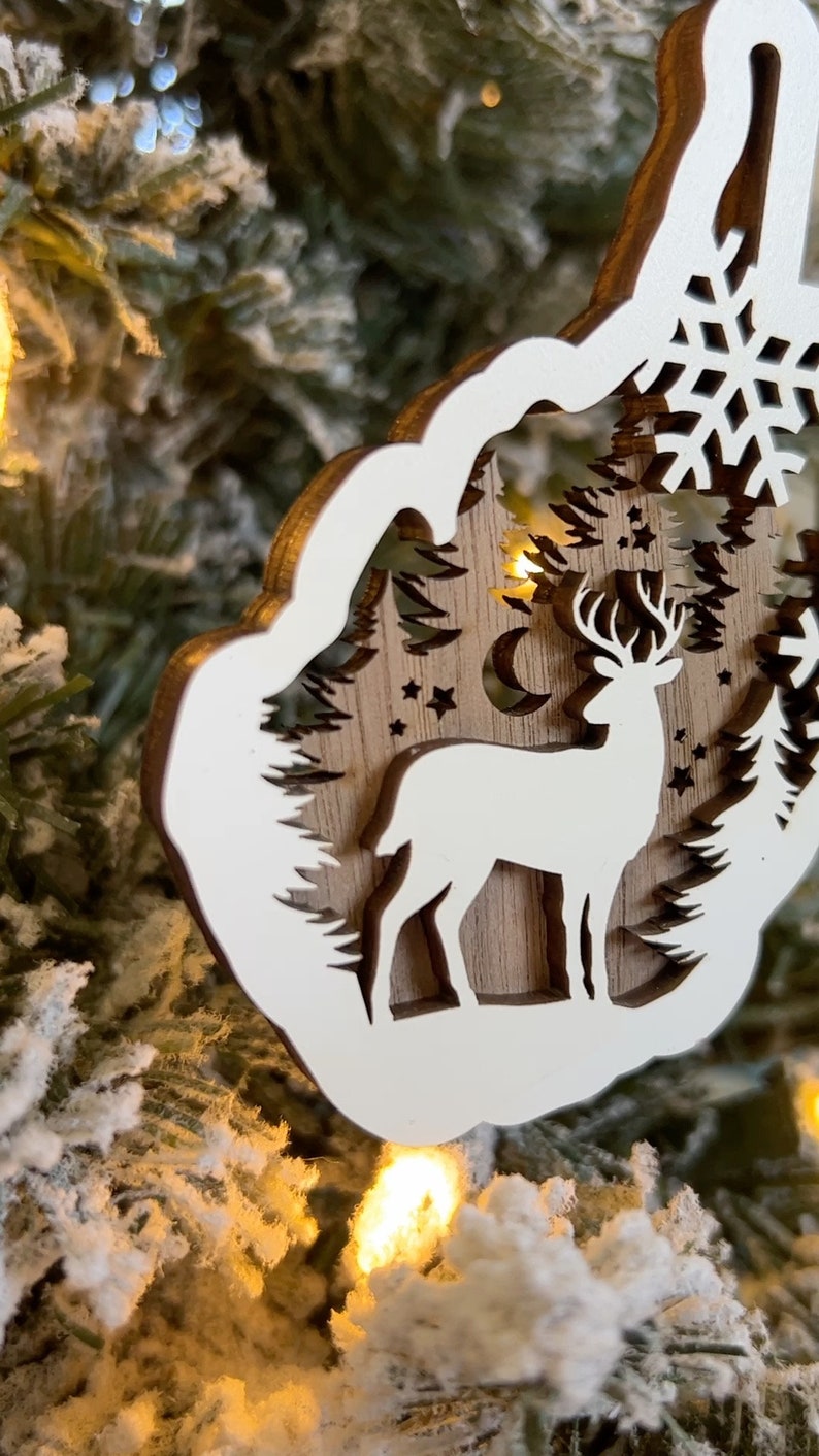 West Virginia Deer Ornament // 2024 Christmas Ornament // Gift for