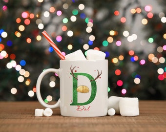 Personalised Christmas reindeer rainbow hot chocolate Christmas mug