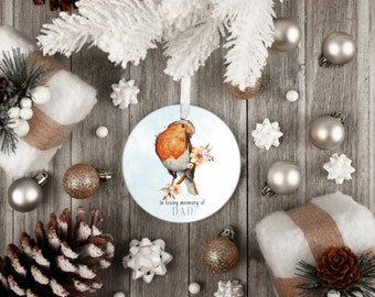 Personalised Ceramic bauble, keepsake - decoration - ornament - Christmas decoration In loving memory of