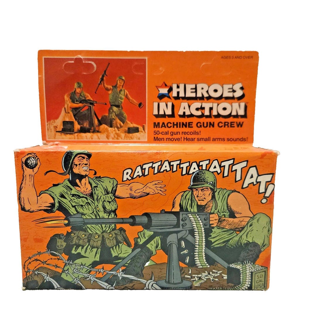 1974 Vintage Heroes in Action Machine Gun Crew Boxed Set Mattel ...