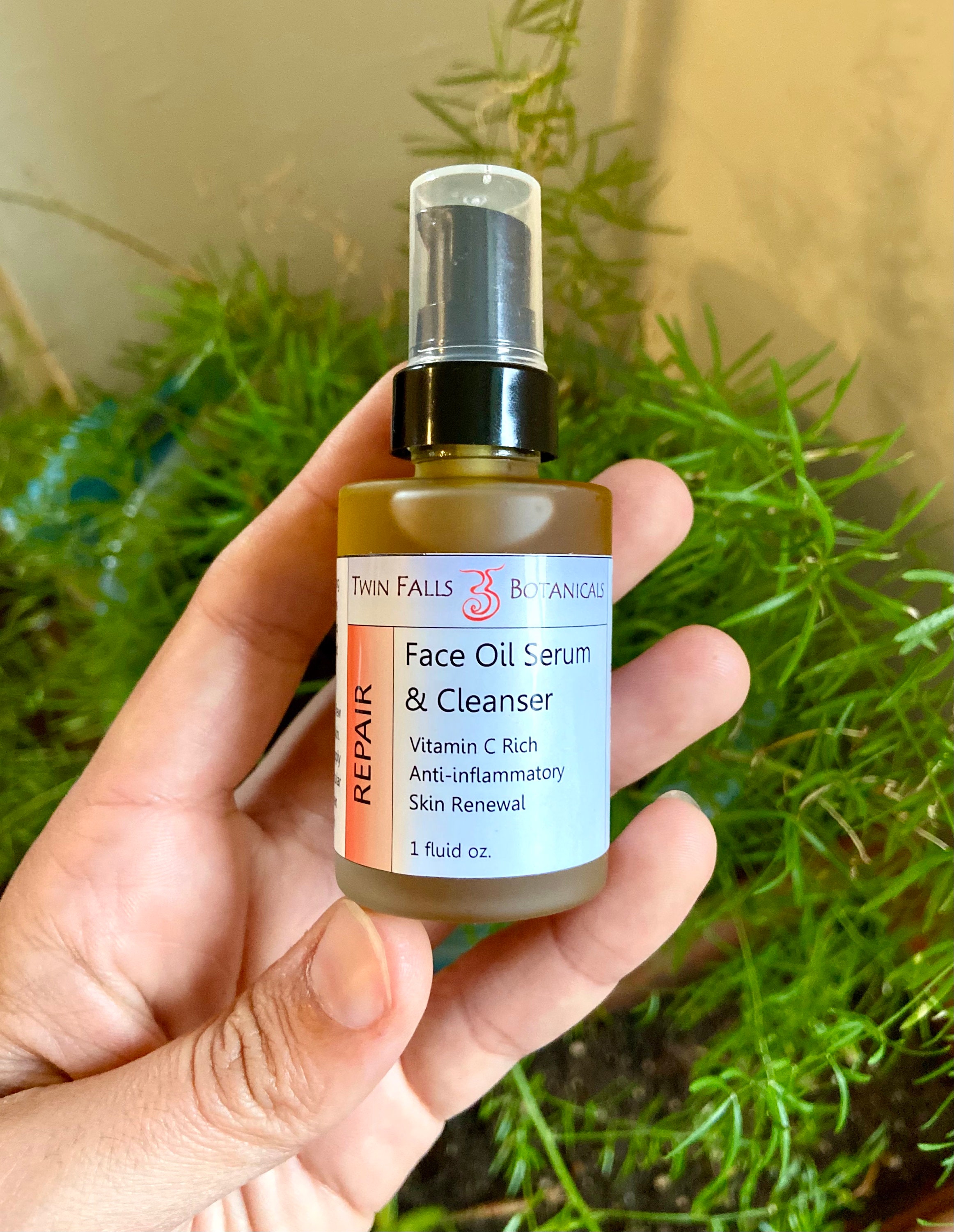 Organic Herbal Facial Oil Serum Oil Cleanser With Vitamin C Etsy