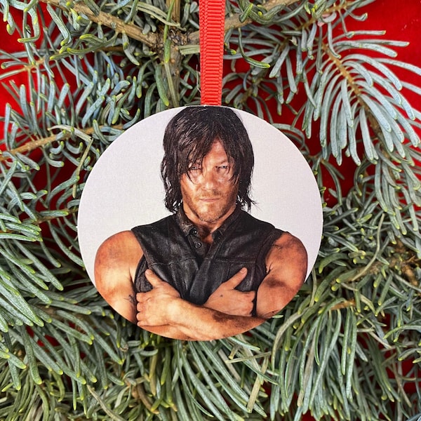 Daryl Dixon Walking Dead  Halloween Tree Ornament Gothic Gift Exchange Christmas
