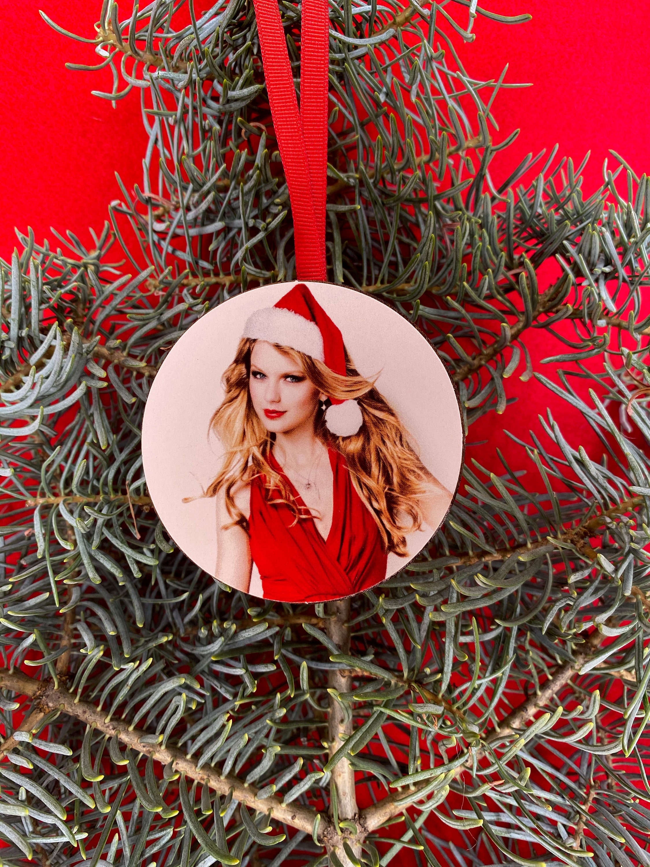 Taylor Swift Santa Christmas Tree Holiday Ornament Gift Etsy