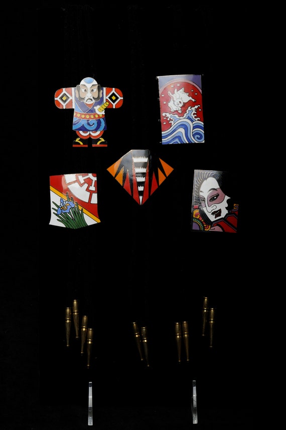 Rabbit and waves bolo string tie based on the tra… - image 4