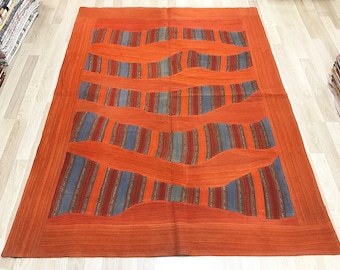 wool turkish kilim patchwork rug