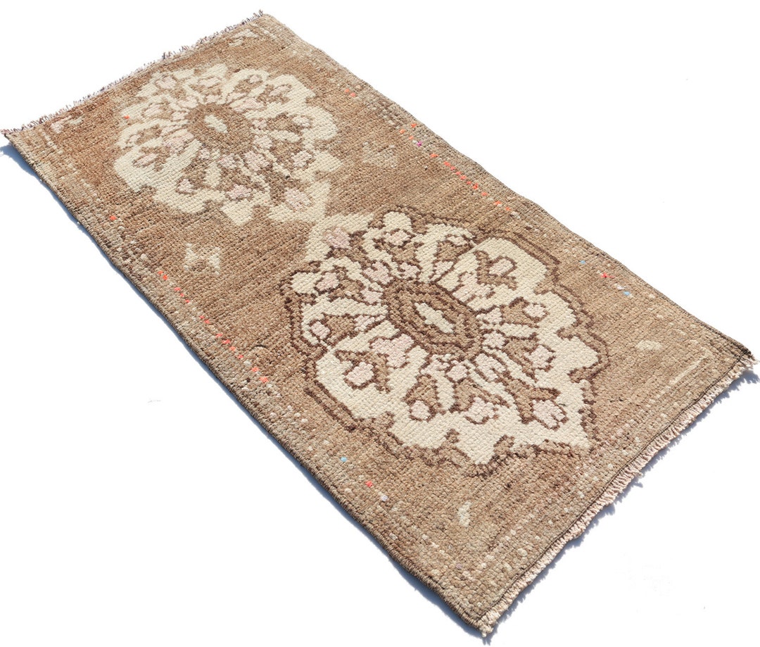 Small Door Mat Unique Turkish Oriental Vintage Wool Rug Etsy