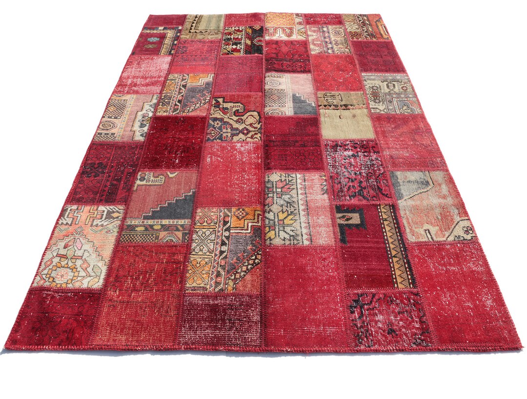Patchwork Made From Vintage Turkish Rugs Etsy
