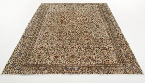 earth tones rug, Hereke rug, heriz rug, Farmhouse Decor Rug, premium area rug