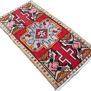 indoor mat, door mat rug, front doormat, handmade small rug, turkish bath rug, bathroom carpet, bathroom decor, vintage wool rug