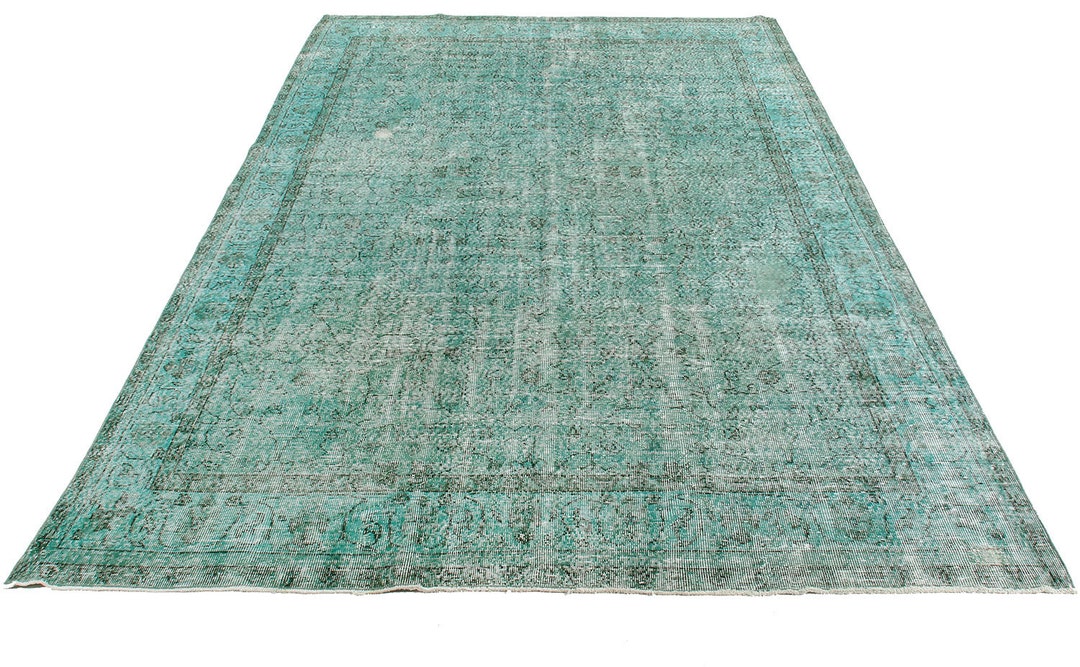 OVERDYED Turquoise Turkish Rug - Etsy UK