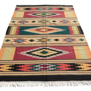 Oriental Aztec Handmade Rug Tribal Vintage Rug