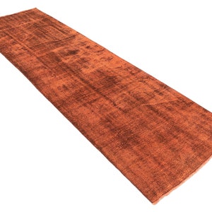 Brown color Turkish Oushak Runner Rug