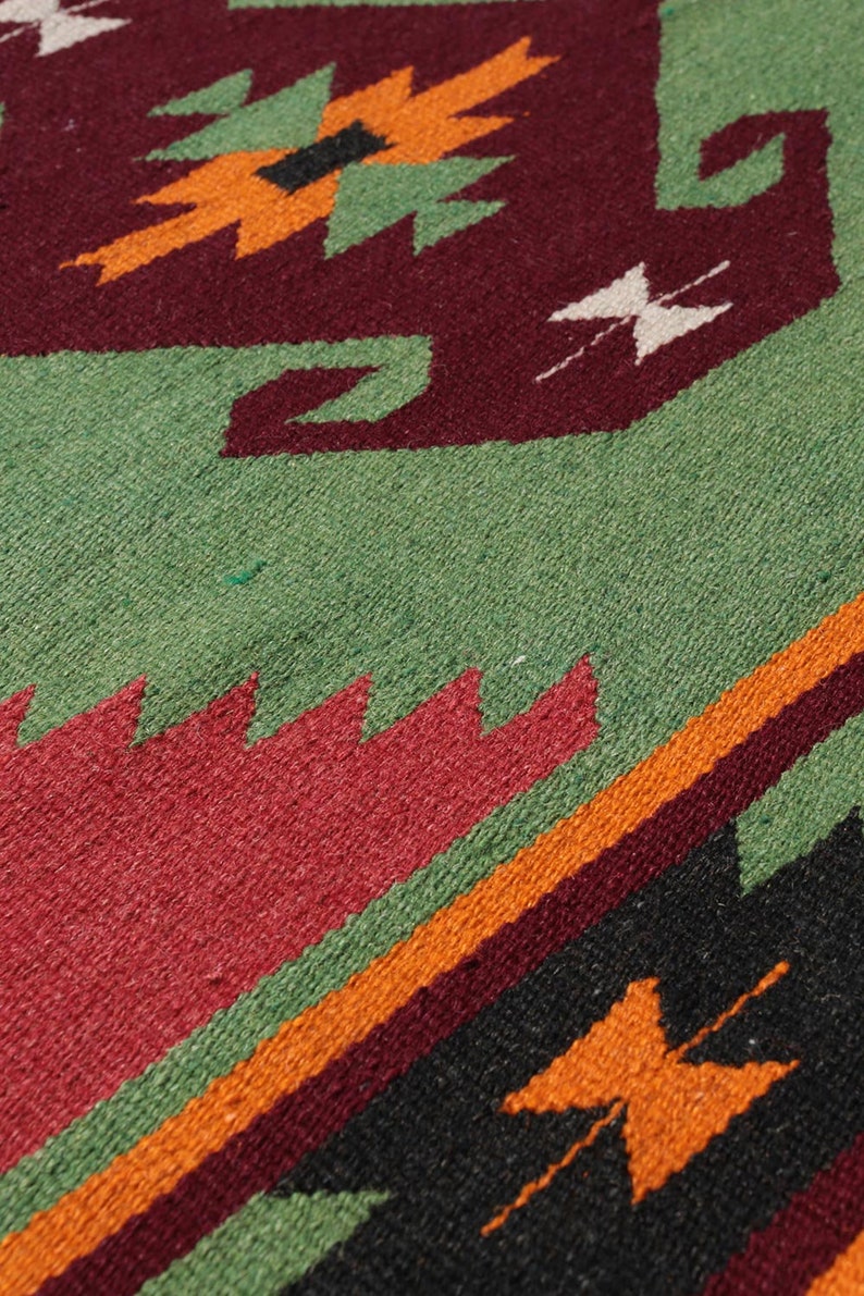 DISCOUNTED 4.8x2.4 turkish aztec kilim runner