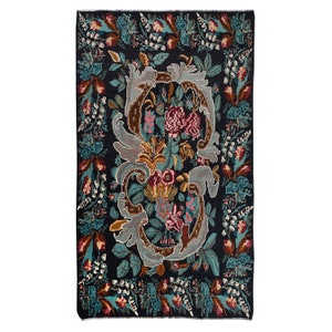 Antique wool area kilim rug, Handmade wool rug, flat weave kilim rug, Moldova Bessarabian Floral rug, suitable rug for walls and floors