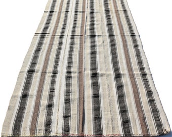 Alfombra Kilim turca a rayas 9x5 pies