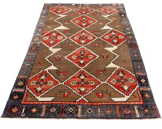 One a Kind Rug, Handmade Turkish Carpet, Vintage Wool Area