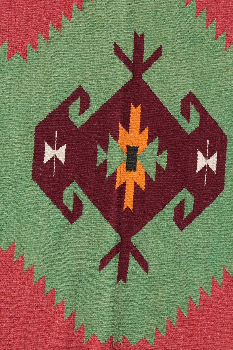 DISCOUNTED 4.8x2.4 turkish aztec kilim runner