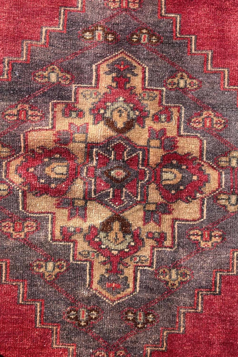 vintage small runner Entry Rug 7.7 x 2.7 Feet