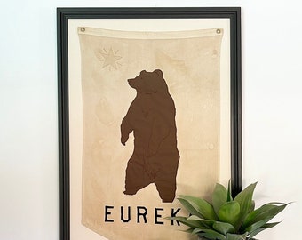 Framed Eureka Bear Banner