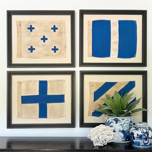 Framed Vintage Signal Flag Study