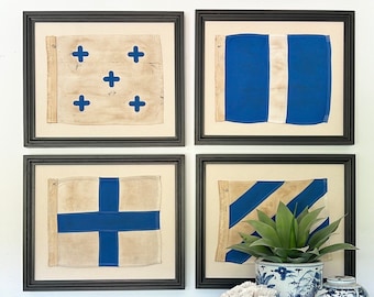 Framed Vintage Signal Flag Study