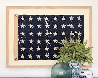 ビンテージ　フォト　写真　40s US NAVY フレーム付き Framed Vintage 48 Star Navy Jack - Etsy
