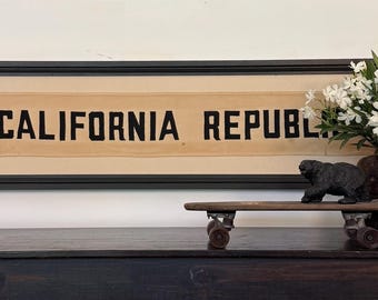 Framed California Republic Pennant