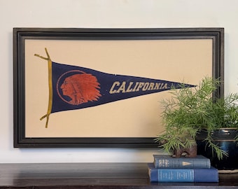 Framed Vintage California Pennant