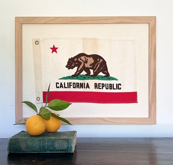 California State Flag T-Shirt Vintage Wood Grain Bear California State Flag T-Shirt Vintage Wood Grain Bear