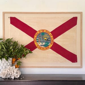 Framed Vintage Florida State Flag