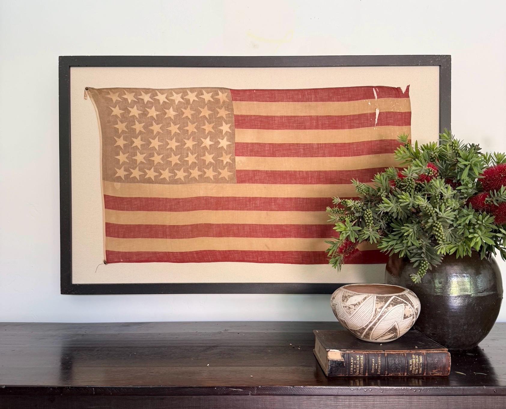 Framed Antique 44 Star American Flag - Etsy