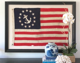 Framed Vintage Yacht Flag