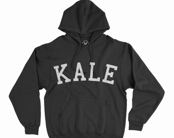KALE HOODIE Sweatshirt sweater hooded Black Vegetarian Organic Birthday Gift Tee KALE HOODIE Sweatshirt sweater hooded Black Vegetarian Organic Birthday Gift Tee