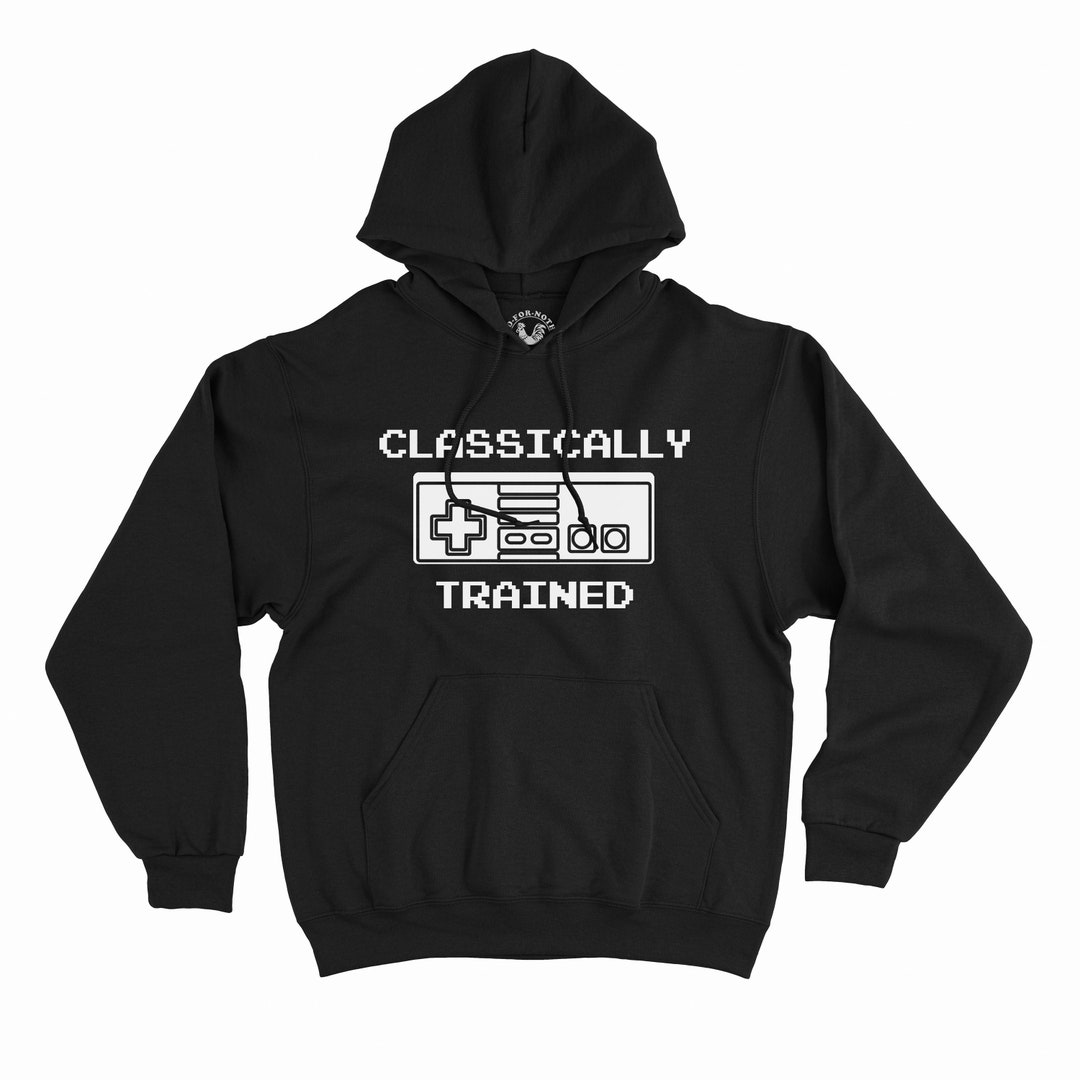 Classically Trained Hoodie Retro Gamer Vintage Game - Etsy
