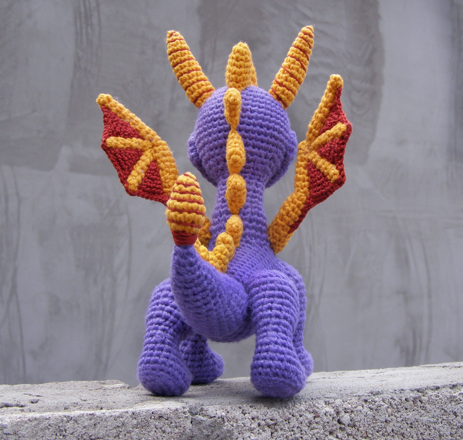 Amigurumi crochet pattern Spyro the Dragon interior toy EN/RU Etsy