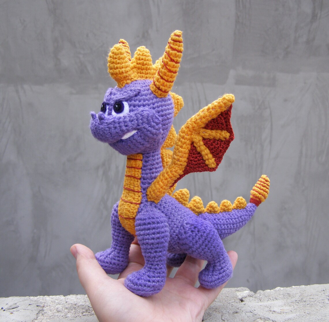 Amigurumi Crochet Pattern Spyro the Dragon Interior Toy EN/RU Etsy