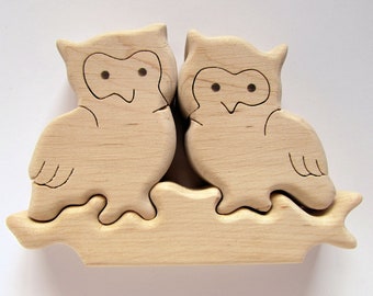 Animal Puzzle wood/owls on AST