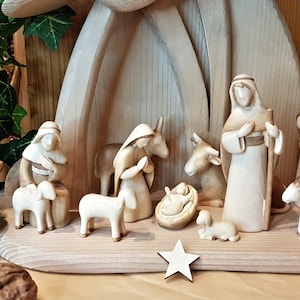 Weihnachtskrippe Set 12-teilig - Kunstharz Krippenfiguren Für Weihnachtsdekoration