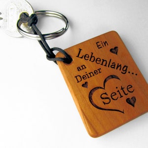 Wooden Keychain, A Lifetime at Your Side, Valentine's Day image 3