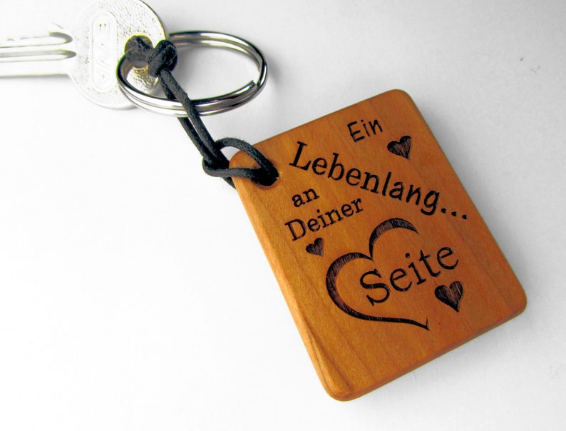 Wooden Keychain, A Lifetime at Your Side, Valentine's Day image 3