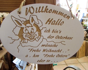 Easter decoration Easter Bunny Wood Door Sign Funny Saying